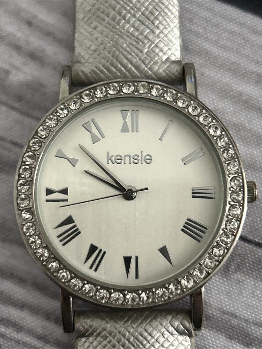 Kensie Silver Tone White Dial Women’s Quartz Watch